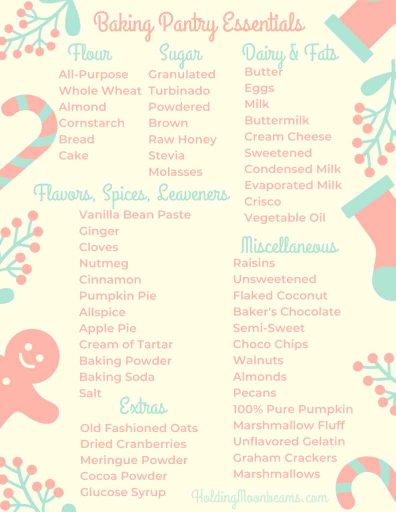 baking pantry essentials print out